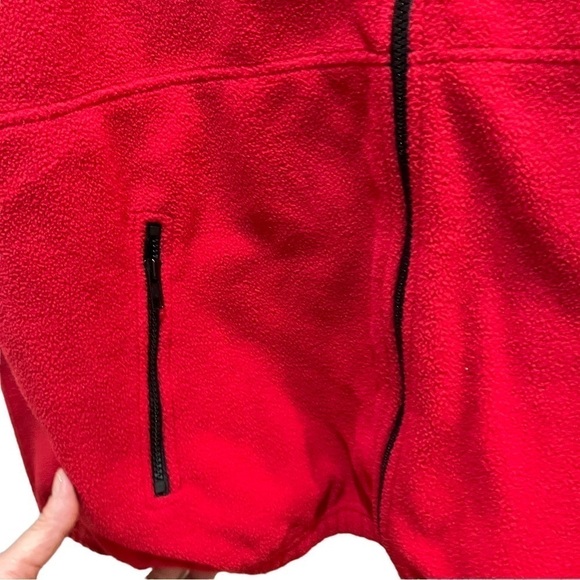 Colorado Clothing Red w/Black Trim Full Zip Fleece Jacket Sz L - Picture 3 of 7